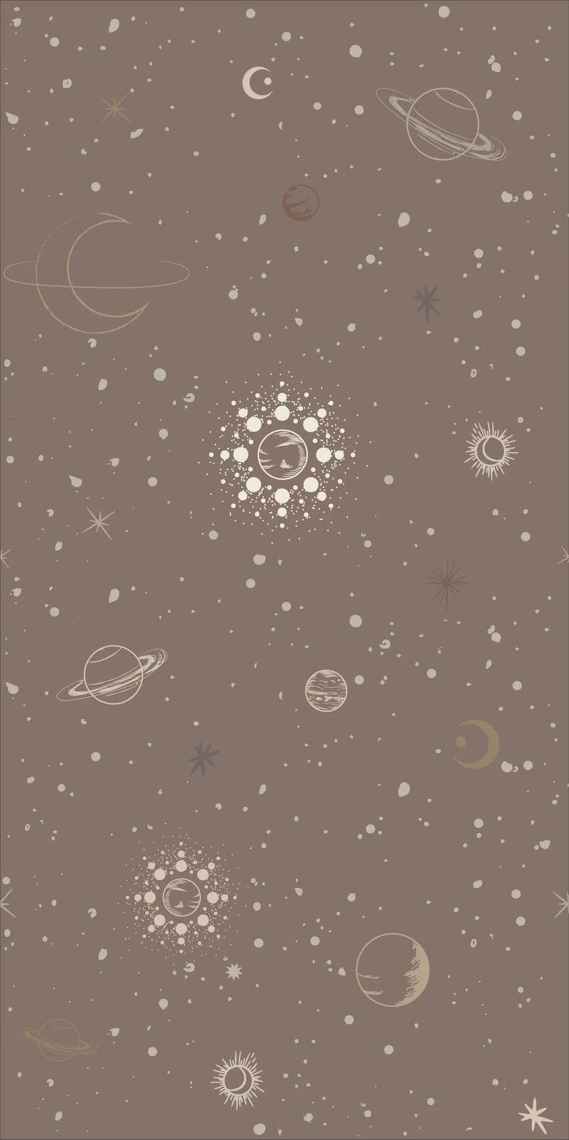 Wallpaper Space Stars - Warm Brown