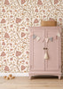 Behang Secret Garden – botanisch bloemen behang kinderkamer met handgetekende takken