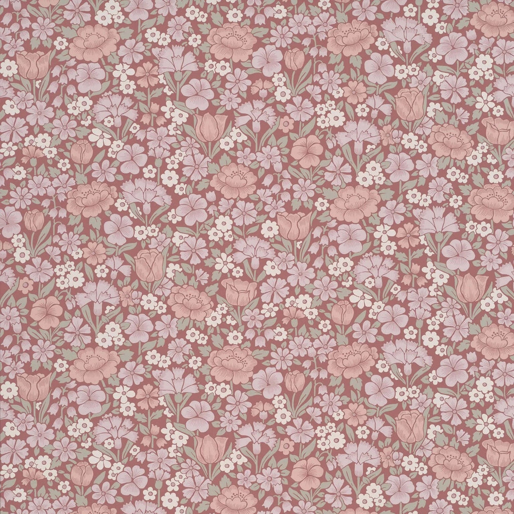 Little Greene - Spring Flowers Blush - Bloemen behang