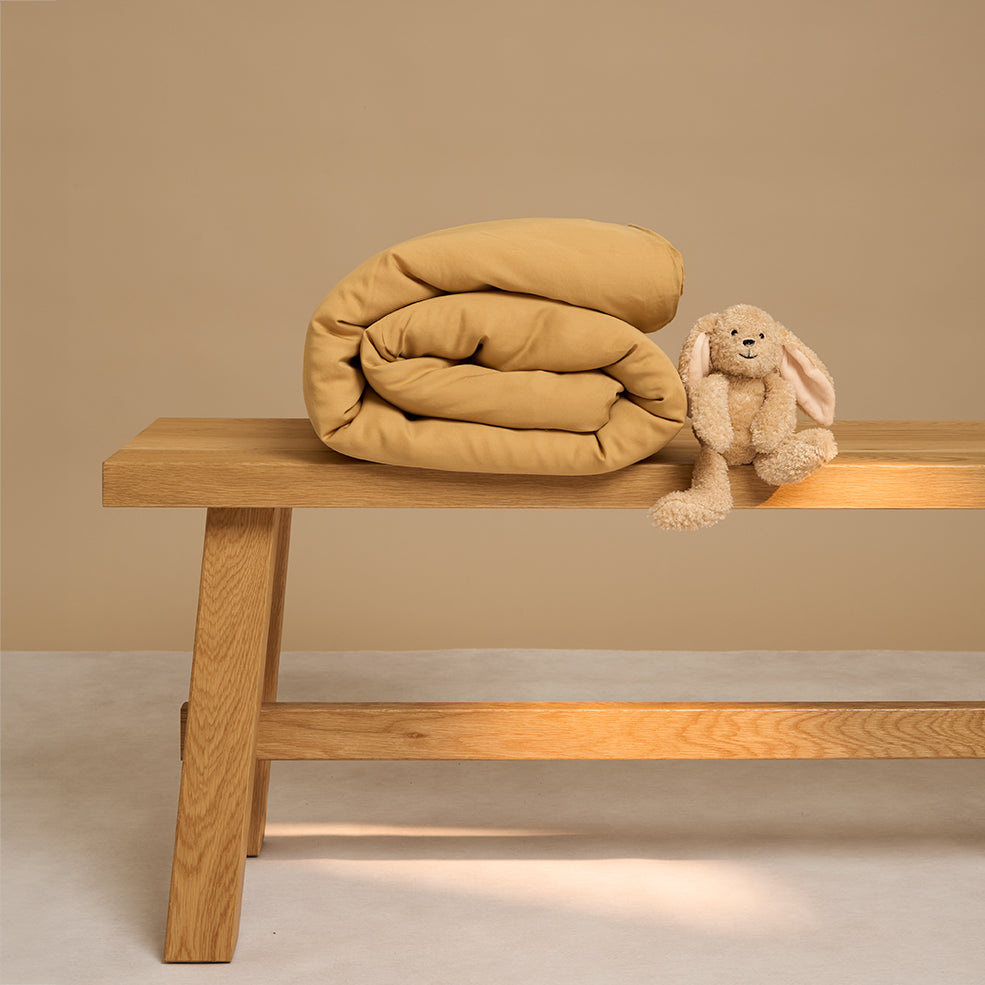 Kinder - TENCEL™ Twill Bettbezug ockergelb