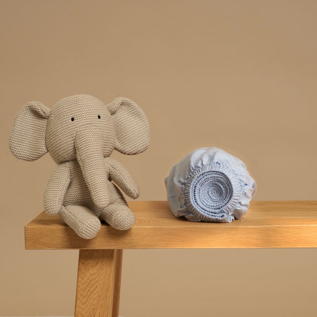 Bambino - Lenzuolo con angoli TENCEL™ Twill Azzurro