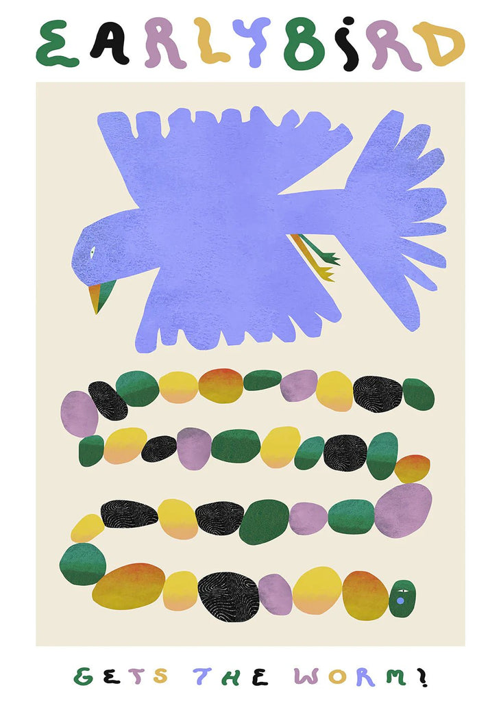 MADO by Paper Collective - Art print - Early Bird Gets the Worm - 30 x 40 cm