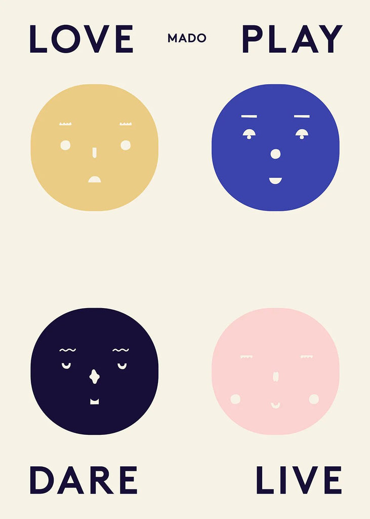 MADO by Paper Collective - Art print - Four Feelings - 30 x 40 cm