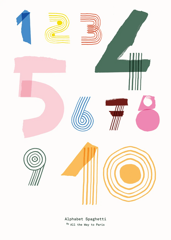  MADO by Paper Collective - Art print - Spaghetti Numbers 50x70cm 