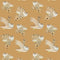 Papier peint en acier me mesure au mur - hibou - jaune poussiéreux - aniek bartels