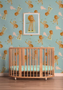 Behangstaal Meet me at the Wall - Skating Lion - Cool - Aniek Bartels