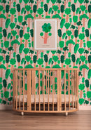 Wallpaper Meet Me at the Wall - Trees - Pale pink - Aniek Bartels