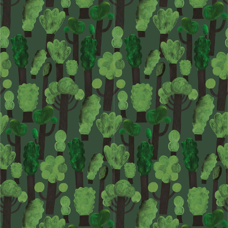 Wallpaper sample Meet Me at the Wall - Trees Dark - Aniek Bartels