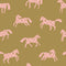Échantillon de papier peint Meet me at the Wall - Magic Horses - Kaki - Joëlle Wehkamp