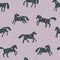 Échantillon de papier peint Rencontrez-moi au Mur - Chevaux magiques - Lilas - Joëlle Wehkamp