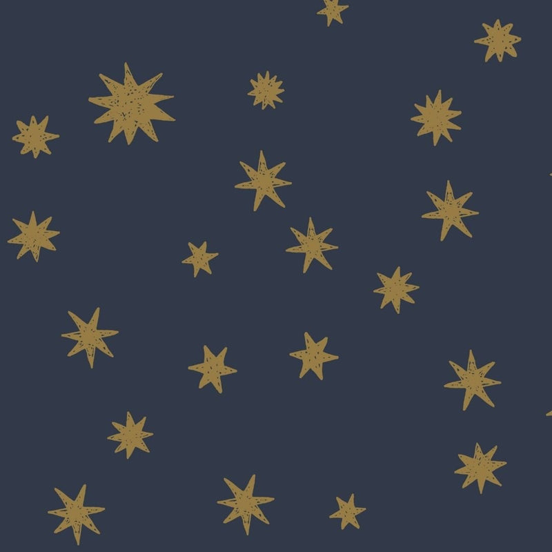 Behang Meet me at the Wall - Starry Night - Blauw - Joëlle Wehkamp