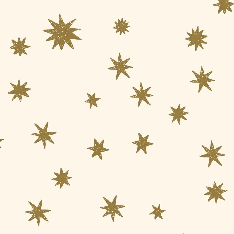 Behang Meet me at the Wall - Starry Night - Crème & Kaki - Joëlle Wehkamp