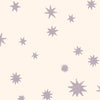 Wallpaper sample Meet me at the Wall - Starry Night - Cream & Lilac - Joëlle Wehkamp