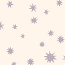 Wallpaper sample Meet me at the Wall - Starry Night - Cream & Lilac - Joëlle Wehkamp