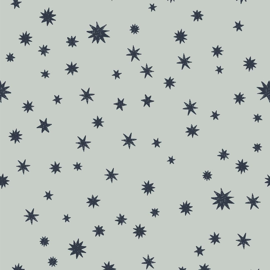 Wallpaper sample Meet me at the Wall - Starry night - Light blue - Joëlle Wehkamp
