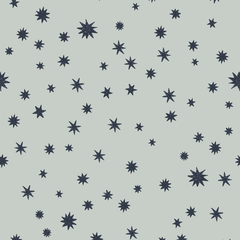 Wallpaper sample Meet me at the Wall - Starry night - Light blue - Joëlle Wehkamp