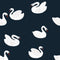 Échantillon de papier peint Meet me at the Wall - Cygnes - Bleu nuit - Joëlle Wehkamp
