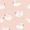 Behangstaal Meet me at the Wall - Swans - Soft Pink - Joëlle Wehkamp