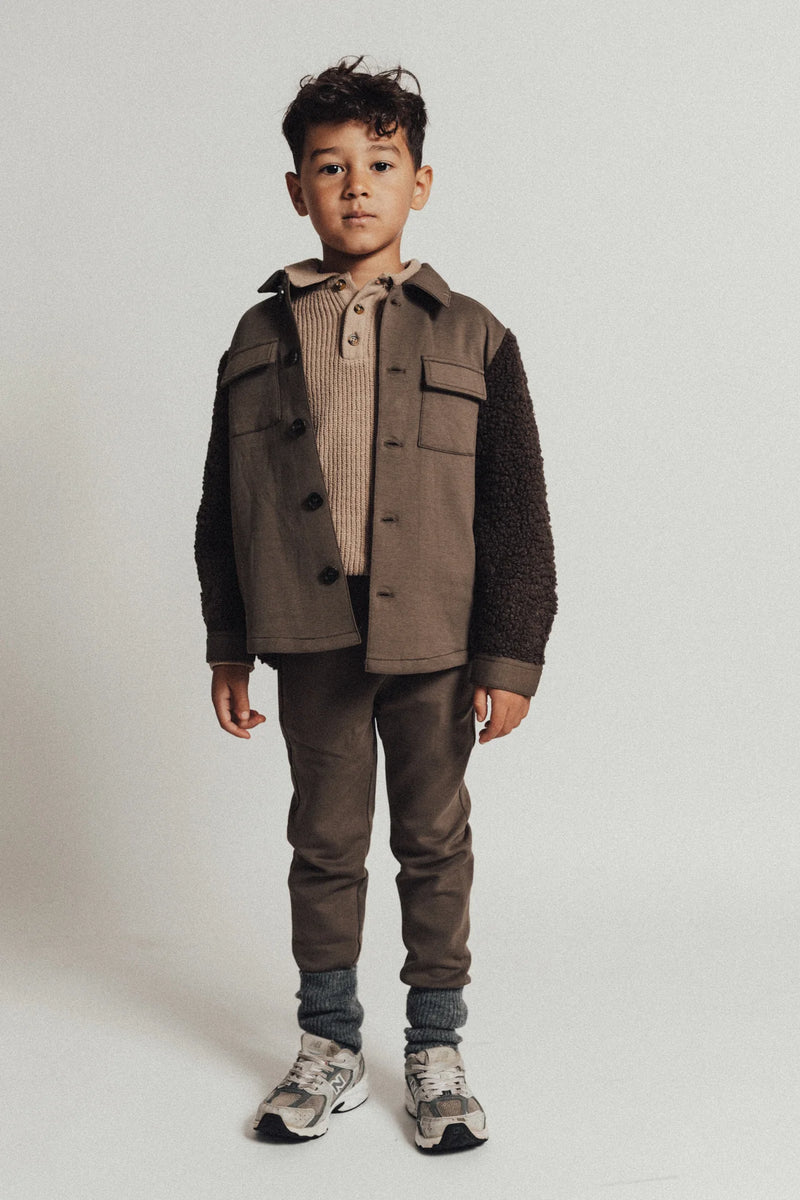 Baje Studio – Friar Teddyjacke – Graugrün 