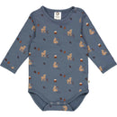 Müsli - Body/Romper with Bos Herten Print - Stormy Blue