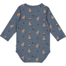 Müsli - Body/Romper with Bos Herten Print - Stormy Blue