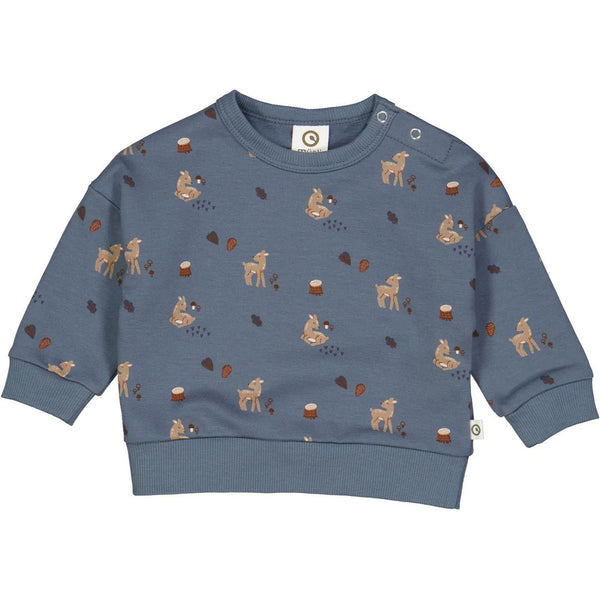 Müsli - Sweatshirt mit Hirsch - Stormy Blue 