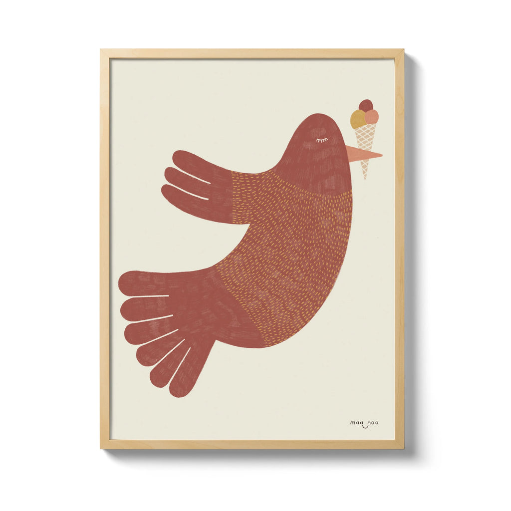 Maa-noo - Pájaro helado - Cartel infantil sostenible