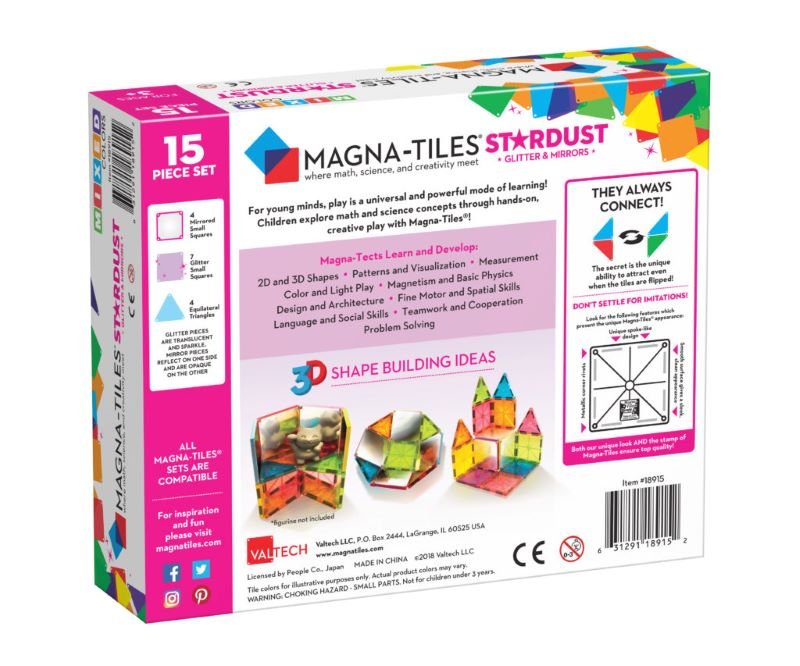 Magna-tiles stardust set met glitters en spiegels