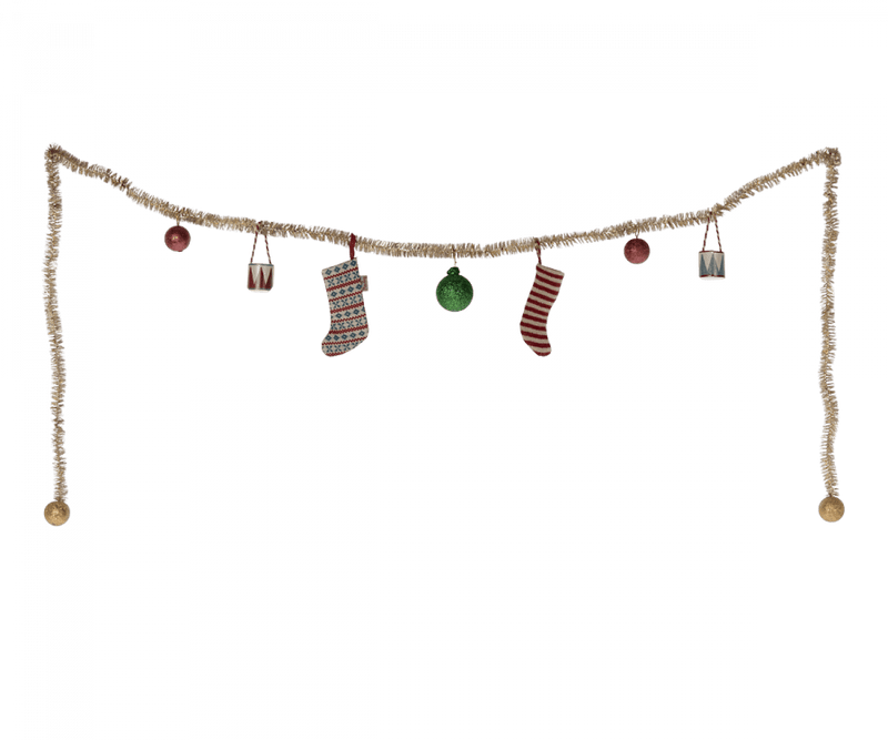 Maileg kerst slinger voor thuis groot goud