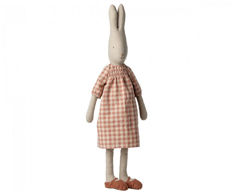 Maileg konijn geruite jurk maat 5 75cm 16-2521-00