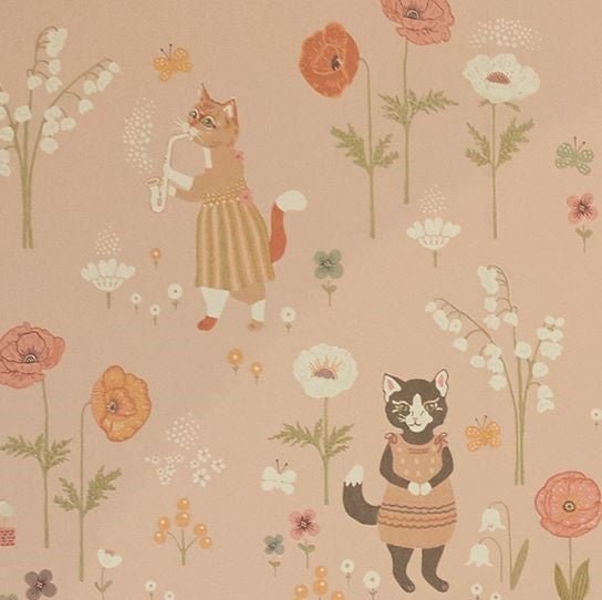  Wallpaper sample Majvillan Catwalk - Dusty Sweet Pink 