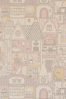 Majvillan behang voor de kinderkamer dollhouse poppenhuis print