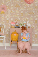 Majvillan kinderbehang konijnen Garden Party Dusty Blush Pink