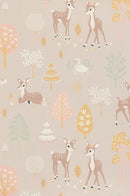 Majvillan behang voor de meisjeskamer herten lila