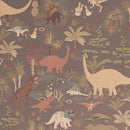 Behangstaal Majvillan - Dinosaur Vibes - Evening Grey