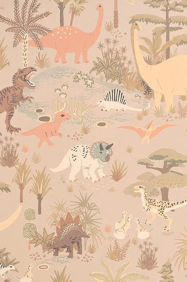 Behangstaal Majvillan - Dinosaur Vibes - Sandy Beige