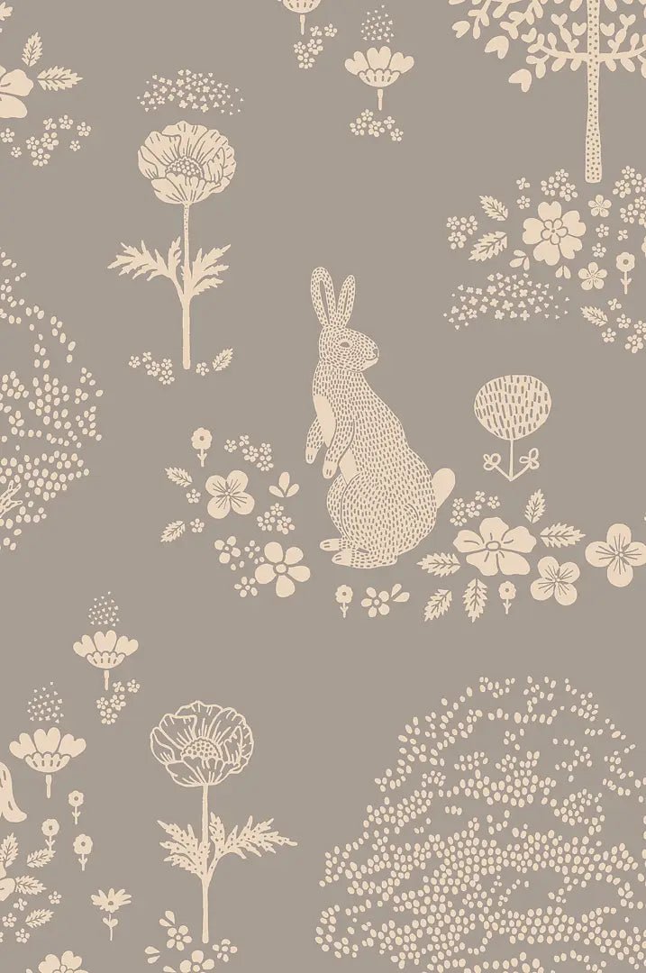 Wallpaper sample Majvillan - Summer Fields - Dusty Blue