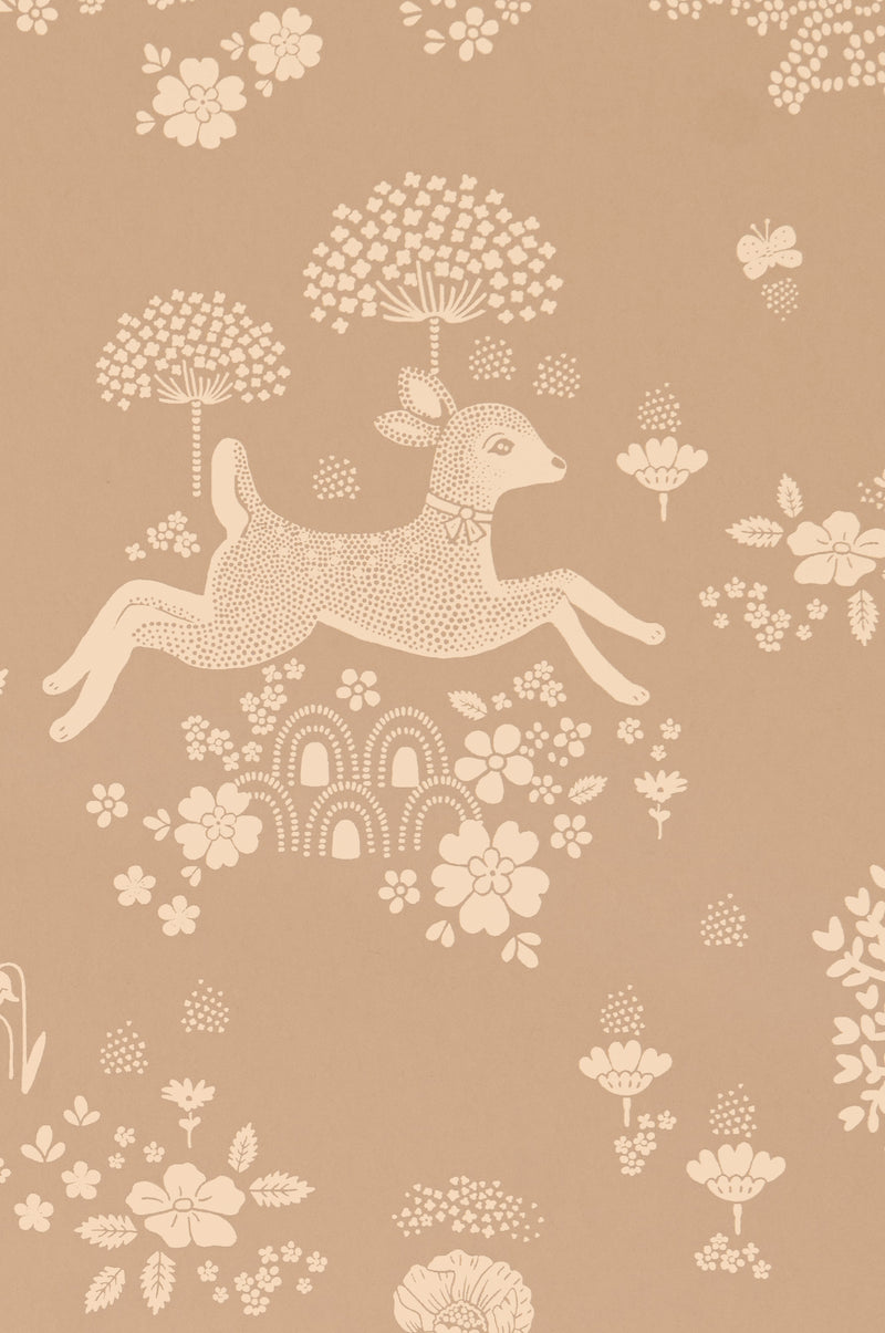 Majvillan Wallpaper - Summer Fields - Soft Brown