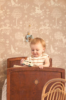 Wallpaper Majvillan - campi estivi - marrone morbido