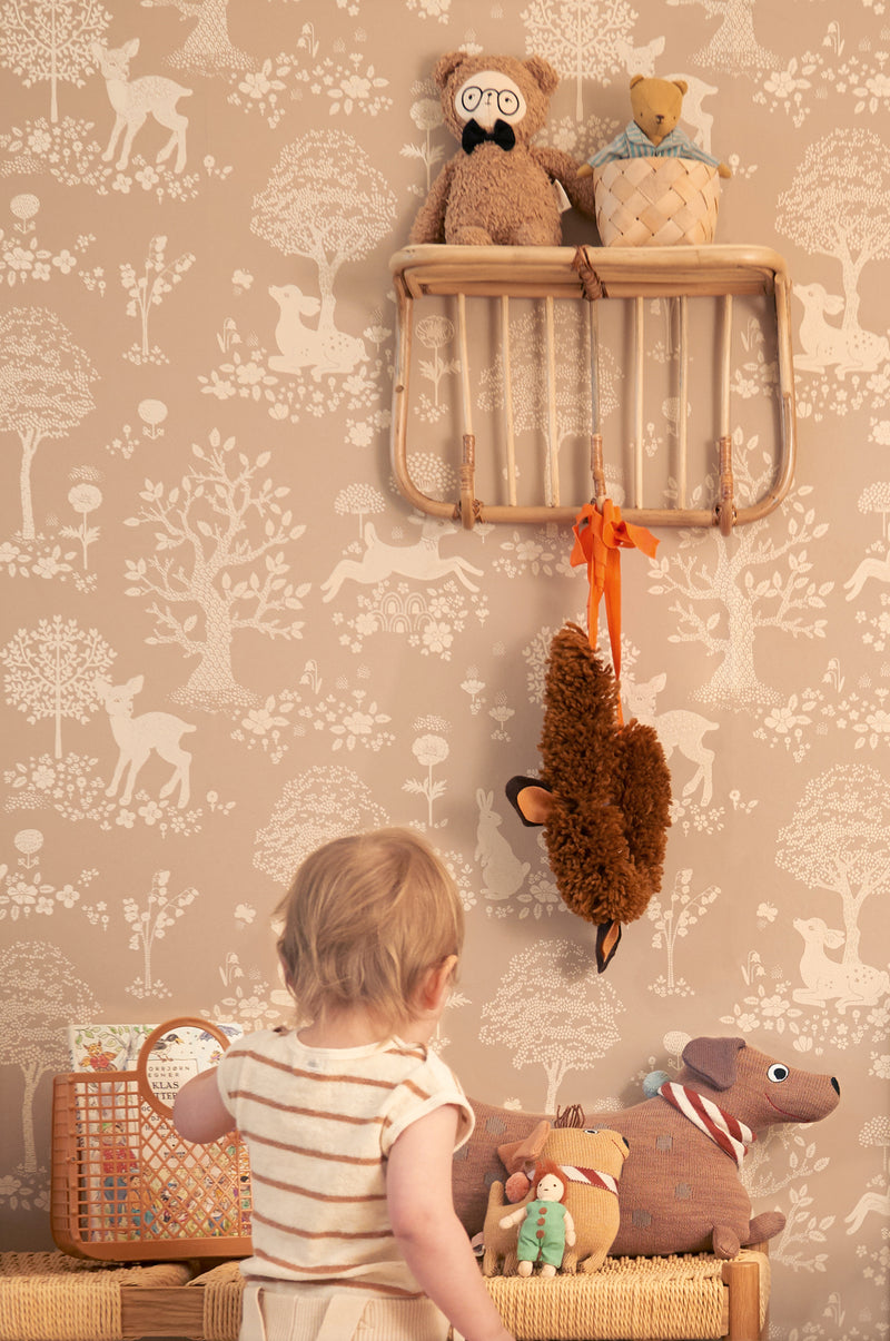 Majvillan Wallpaper - Summer Fields - Soft Brown