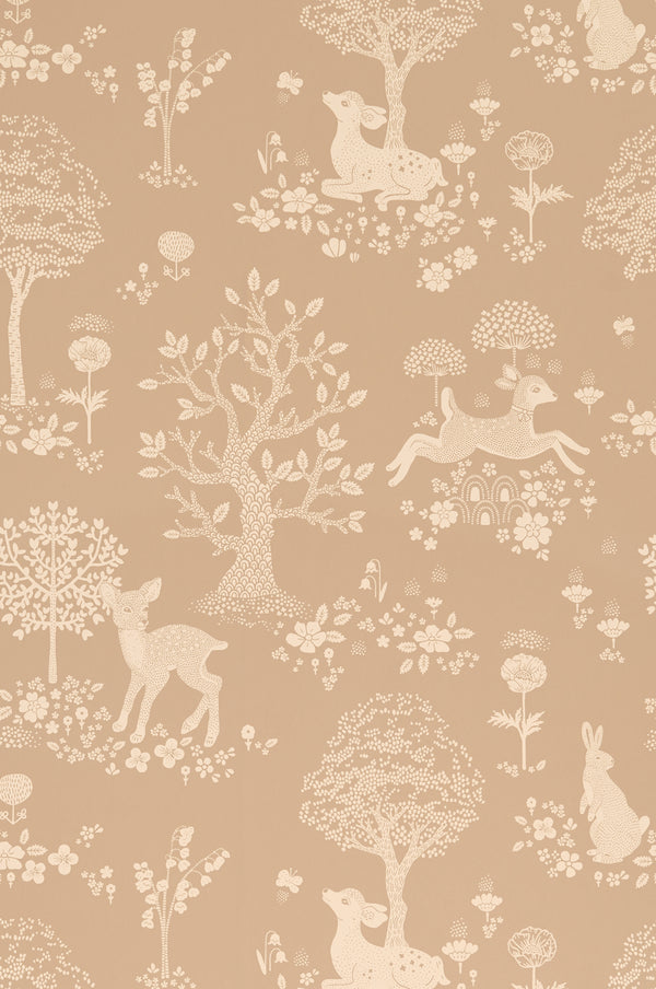 Wallpaper sample Majvillan - Summer Fields - Soft Brown