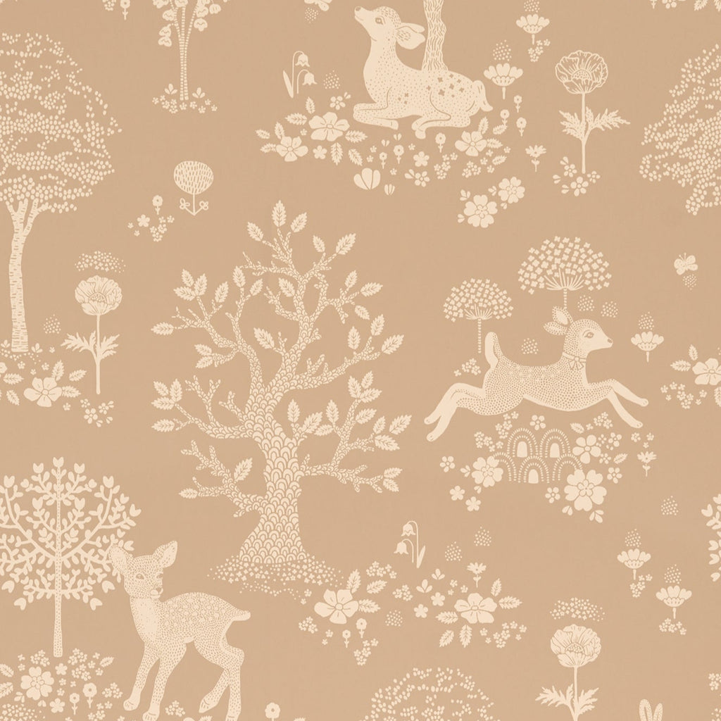 Wallpaper Majvillan - campi estivi - marrone morbido