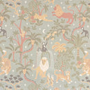 Behangstaal Majvillan - Jungle Glow Twilight Blue with glow in the dark