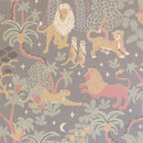 Behangstaal Majvillan - Jungle Glow Twilight Grey with glow in the dark