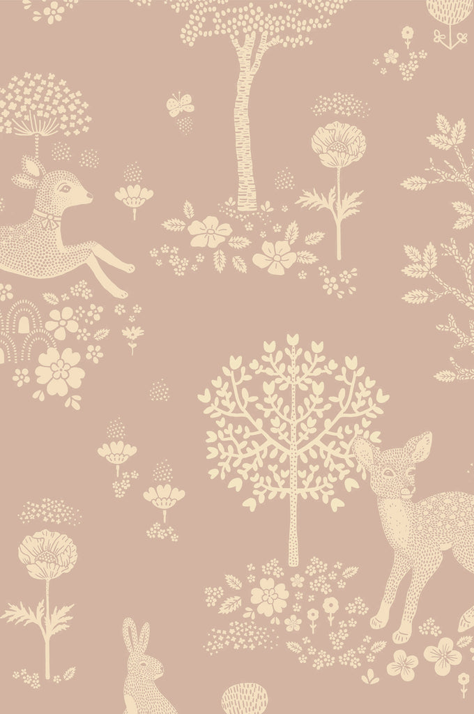 Wallpaper sample Majvillan - Summer Fields - Dreamy Lilac