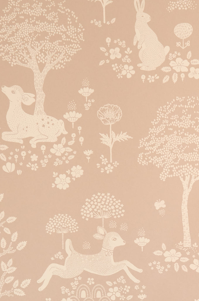 Wallpaper sample Majvillan - Summer Fields - Dusty Pink