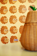 Wallpaper Meet me at the Wall - Lion head - Butter Yellow - Aniek Bartels