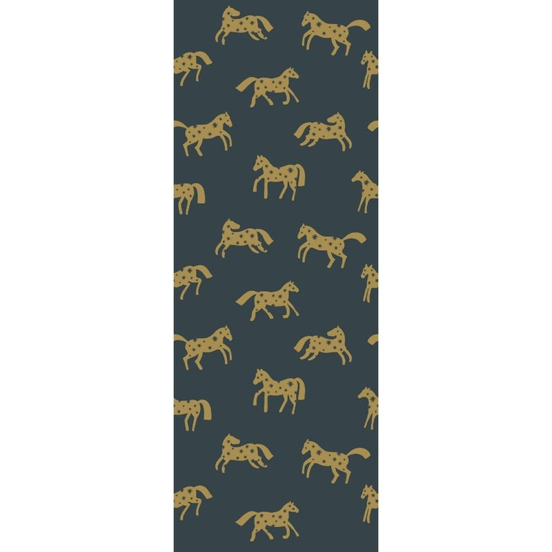 Behang Meet me at the Wall - Magic Horses - Night Blue - Joëlle Wehkamp