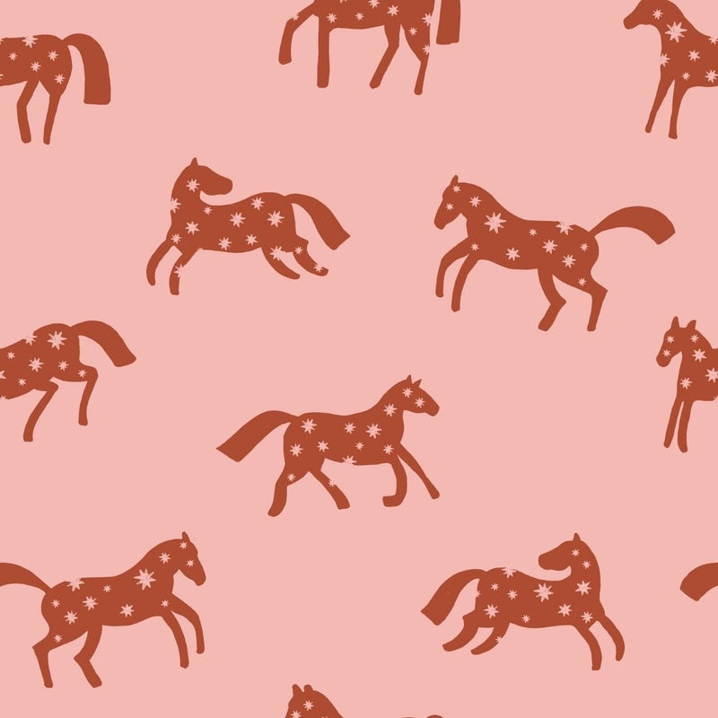 Behang Meet me at the Wall - Magic Horses - Pink - Joëlle Wehkamp