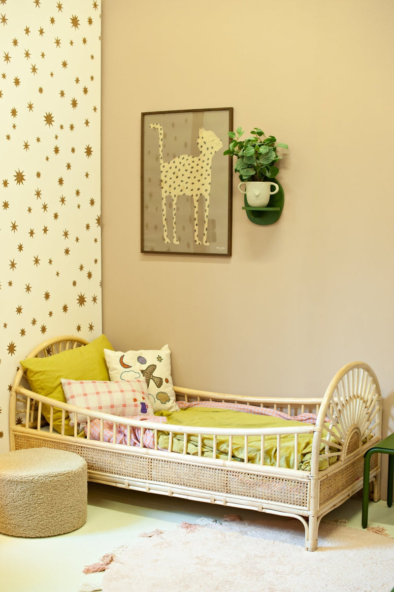 Behang Meet me at the Wall - Starry Night - Crème & Kaki - Joëlle Wehkamp